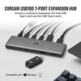 thumbnail image 2 of CORSAIR USB100 - Hub - 4 x SuperSpeed USB 3.0 + 3 x USB-C - desktop, 2 of 5