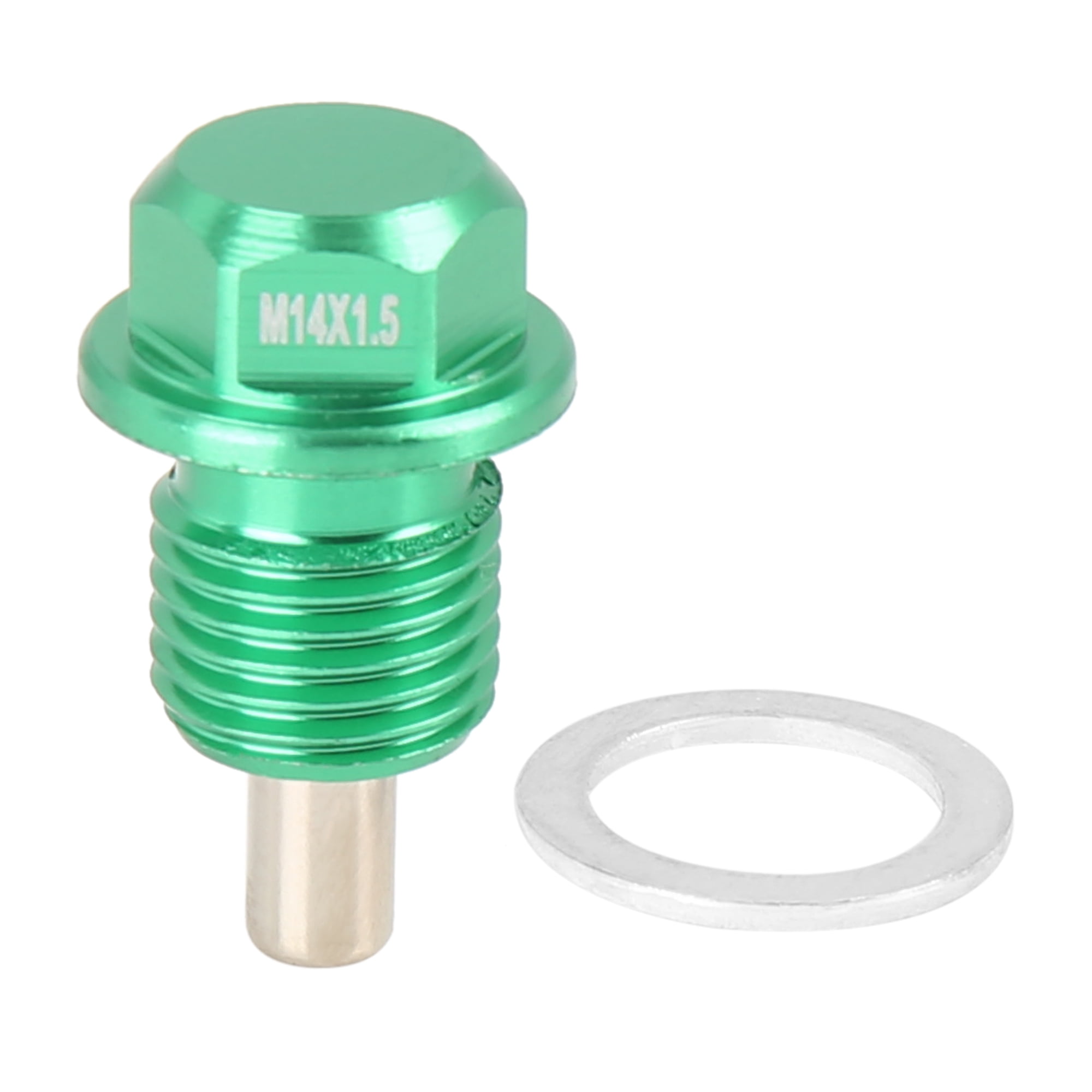 M14x1.5 Green Engine Oil Pan Drain Plug Bolt Screw Set for Car