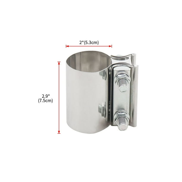 Acoplador de manga de tubo de escape, abrazadera de acero inoxidable, 2,0 ", 2,25", 2,5 ", 2,75", 3,0 ", 4,0", 40-83mm