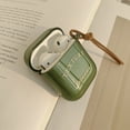thumbnail image 1 of Redcolurful Bluetooth-compatible Headset Case Letters Pattern Transparent Green Shell For Airpods1/2 Generation, 1 of 7