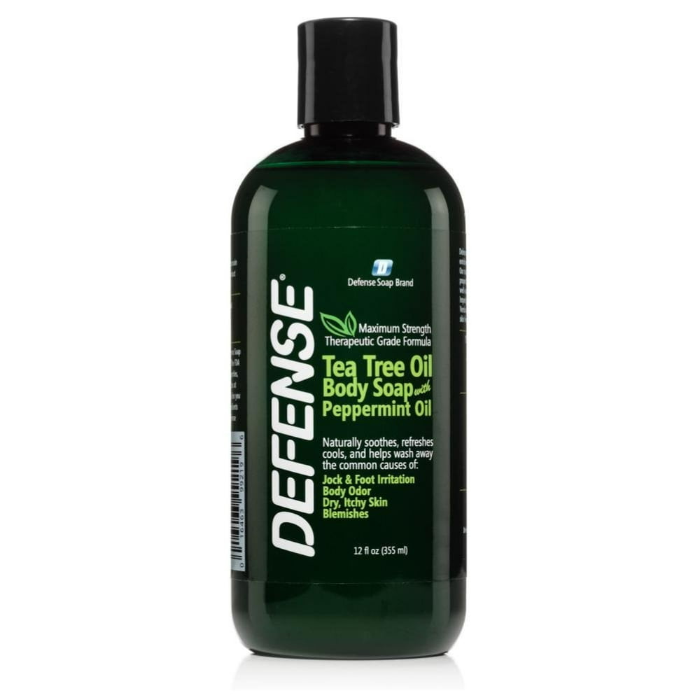 Defense Soap Peppermint Body Wash Shower Gel 12 Oz Natural Skin