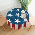 thumbnail image 2 of Patriotic July 4th Independence Day Memorial Day Wooden American Flag Waterproof Picnic Patio Party Round Table Cloth Cover Decorations Fabric 60 Inch Circular Tablecloth for 20-47 Inch, 2 of 6
