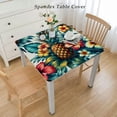 thumbnail image 2 of COMIO Pineapples Decorative Square Tablecloth with Elastic Edge White, 2 of 7