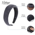 thumbnail image 4 of Motique Accessories 2 Inch Ribbed Cotton Padded Headband Dark Grey, 4 of 5