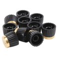 thumbnail image 3 of 10x Guitar AMP Amplifier Knobs Push-on Black+Gold Cap for Marshall Amplifier, 3 of 5