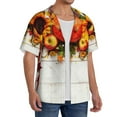 thumbnail image 2 of Goofa Thanksgiving With Autumn Printed Men's Casual Short-sleeved Shirt,Lightweight Breathable Button-down,Summer Casual men's top,Versatile Fashion shirt-Medium, 2 of 7