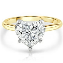 Pompeii 3Ct 14k Gold Certified Lab Grown Heart Cut Diamond Engagement Ring (GH,VS2-SI1)