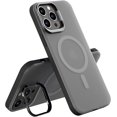 thumbnail image 1 of Case Compatible with iPhone 12 Pro Max for MagSafe,Hard Cover Camera Lens Protector Phone Stand Matte Clear PC+TPU Shockproof Protection Accessories (12 Pro Max, Black), 1 of 5