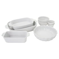 Henckels Ceramic 8-pc Mixed Bakeware & Serving Set - White