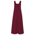 thumbnail image 5 of Ticikt Girls Overalls Kids Casual Sleeveless Wide Leg Jumpsuit Loose Rompers with Pockets, 5 of 5