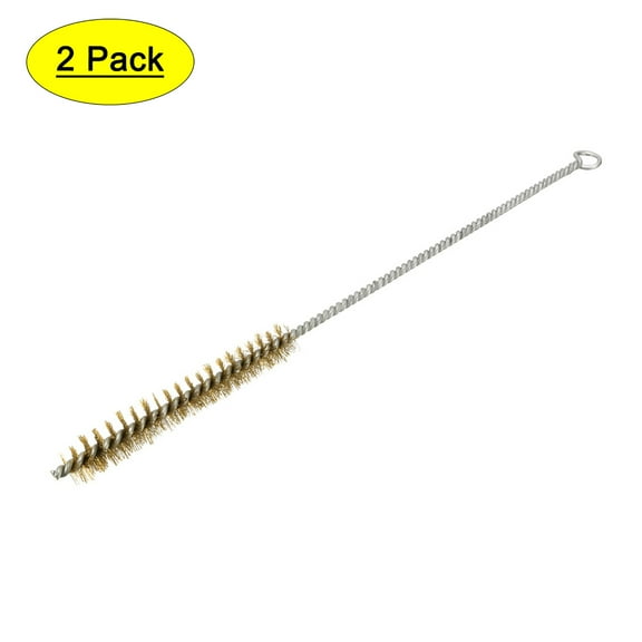 Uxcell 15mm Dia 28.5cm Length Copper Wire Tube Cleaning Brush 2 Pack