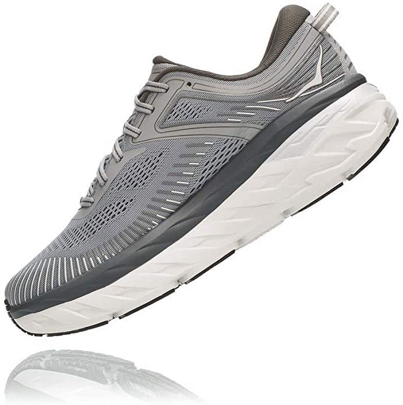 Hoka One One Bondi 7 Men\'s Size 10 Wide 2E White Gray Running Shoes Sneakers HOKA Men main image 3
