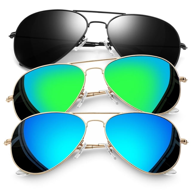 Gafas de Sol Joopin Estilo Aviador Paquete de 3 Lentes Polarizadas UV400