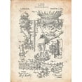 thumbnail image 2 of Borders, Cole 12x14 Black Ornate Wood Framed with Double Matting Museum Art Print Titled - PP32-Vintage Parchment Houdini Diving Suit Patent Poster, 2 of 4