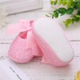 thumbnail image 4 of Infant Baby Girls Princess Bowknot Soft Sole Cloth Crib Shoes Sneaker, 0-18M, 4 of 5