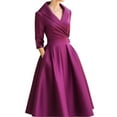 thumbnail image 2 of Vestido Vintage de Mujer, Corte Otoñal, Larga, Elegante, para Cóctel, Fiesta, Eventos Formales e Iglesia. S, 2 of 7