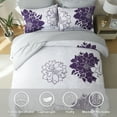 thumbnail image 3 of Davulos Queen Comforter Set, 7 Pieces Bed in a Bag Queen, Flowers Printed Complete Bedding Set with Comforter, Flat Sheet, Fitted Sheet, Pillowcases and Pillow Shams, 3 of 9