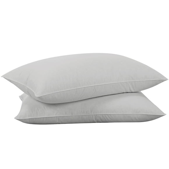 Almohada Puredown Estándar 51x66 cm Pluma de Ganso Gris Juego de 2