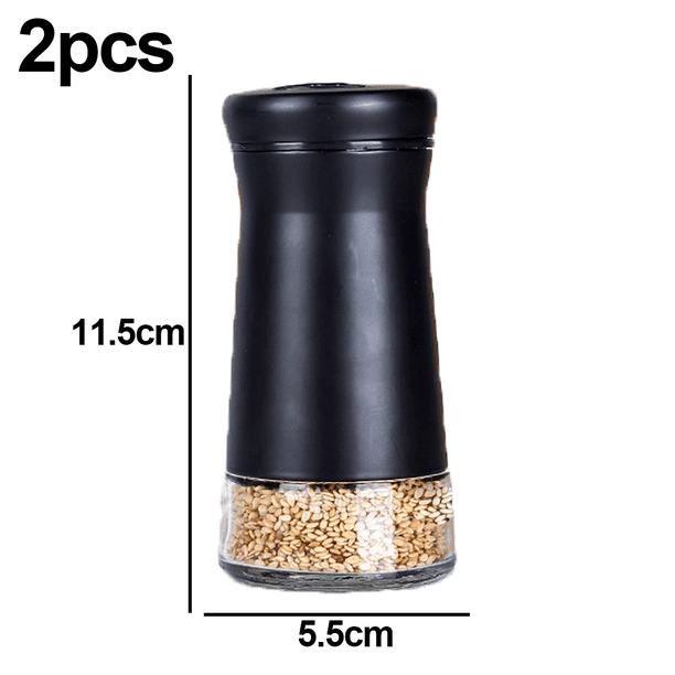 Salière ou poivrière – Distributeur d'épices avec trous de versement réglables – Acier inoxydable et verre – Lot de 1 bouteille par Smart House Inc Salière ou poivrière – Distributeur d'épices avec trous de versement réglables – Acier inoxydable et verre – Lot de 1 bouteille par Smart House Inc