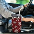 thumbnail image 5 of Stainless Steel Tumbler 40oz, Vintage Christmas Winter Snowflake Leakproof Tumblers Insulated Water Bottle with Straw And Lid, Car Coffee Cups Travel Mug Universal Fits for Water, Iced Tea, 5 of 7