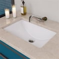 thumbnail image 1 of Pemberly Row White Ceramic 22"x15" Undermount Rectangular Bathroom Sink, 1 of 5
