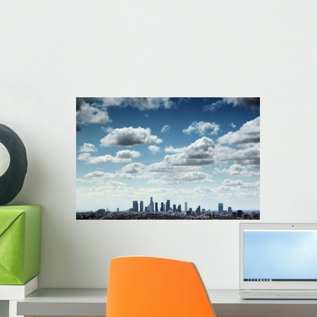 Downtown Los Angeles Skyline Wall Mural by Wallmonkeys Peel and Stick Graphic (18 in W x 12 in H)