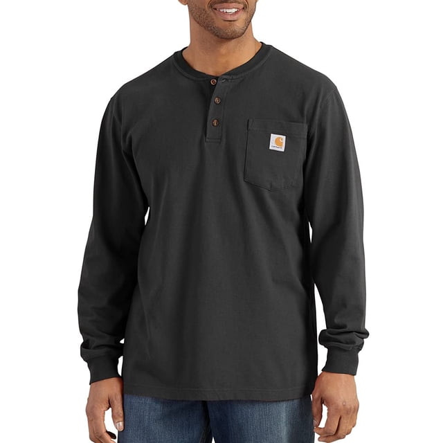 Camiseta Carhartt, holgada, de manga larga, para hombre