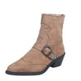 thumbnail image 2 of Herrnalise Women Flock Boots Flat Low Zipper Middle Tube Boots Casual Shoes Boots Clearance, 2 of 6