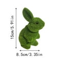 thumbnail image 3 of Easter Moss-Covered Plush Fuzzy Flocked Rabbit Ornament, Easter Decoration Bunny Figurine - Cute Rabbit Ornament, Spring Holiday Home Decor, Adorable Rabbit Statue for Easter Basket & Tabletop, 3 of 6