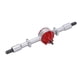 thumbnail image 3 of Eje de transmisión de puente trasero de metal para WPL D12 RC, accesorios de actualización (plata y rojo), 3 of 14