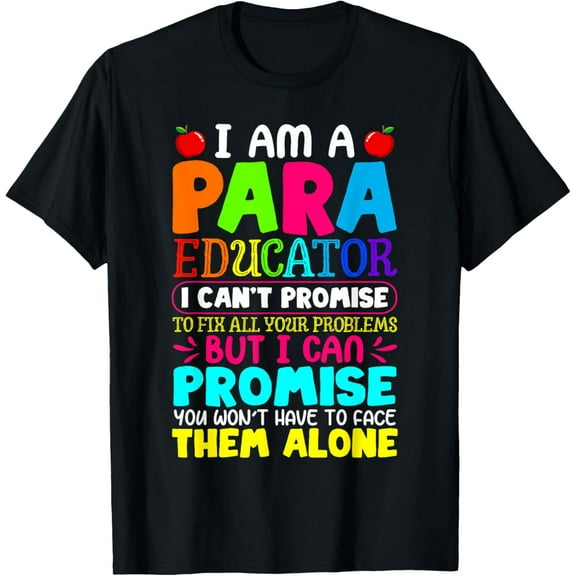 Para Teacher Paraprofessional Heart Care Back To School T-Shirt