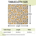 thumbnail image 2 of Yellow Green Leaf Flower Pattern Square Fitted Tablecloth with Elastic Edge,Square Table Cover,Washable Elastic Table Cover for Home Kitchen Party Decor 34"x34", 2 of 6
