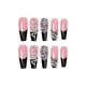 thumbnail image 3 of Prensa negra en las uñas Uñas postizas Uñas postizas negras cuadradas con diseño de serpiente Pegamento de cobertura completa en las uñas Palo brillante en las uñas para mujeres JAMW Sencillez, 3 of 4