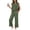 BCD32-Army Green, variant on Two Piece Sets For Women Summer Outfits Matching Lounge Sets Wide Leg Crop Pants Side Slit Summer Vacation Travel Blue M