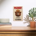 thumbnail image 2 of California, Smokey Bear, Only You Can Prevent Forest Fires, Officially Licensed Vintage Poster Birch Wood Wall Sign (6x9 Rustic Home Decor, Ready to Hang Art), 2 of 5