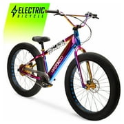 Hyper Bicycles 26 Jet Fuel Electric BMX Fat Tire E-Bike with Pedal-Assist, 250W Motor, Adult, Jet Fuel