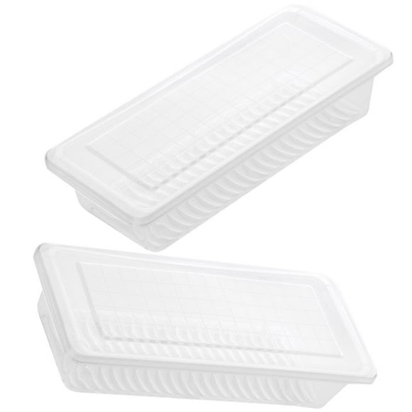 HLONK 2 Pcs Cottage Cheese with Fruit Fridge Storage Bacon Saver Food Container Fruit Keeper