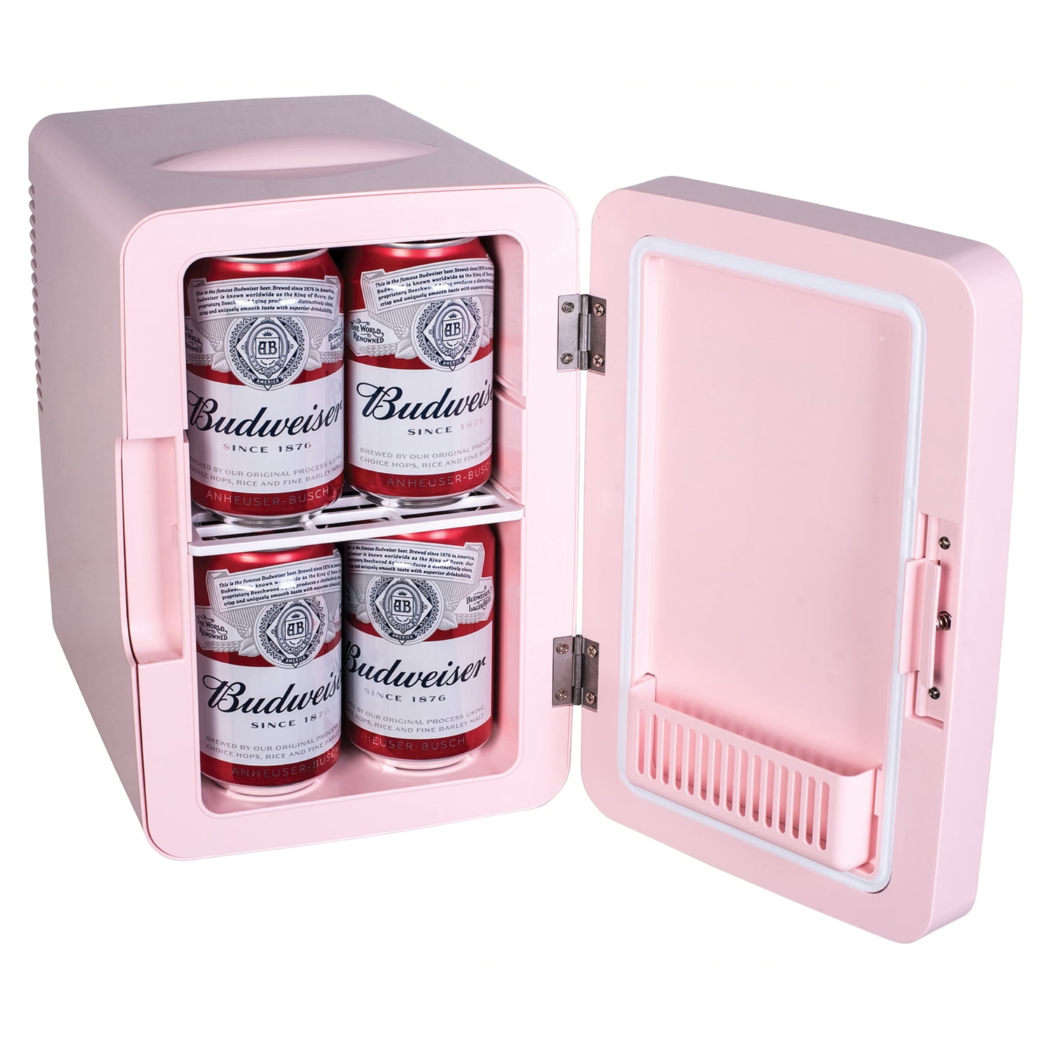 6.5-Liter 9-Can Mini Portable Personal Fridge with Lighted Mirror Door (Pink), EFMIS170_B-PINKPT