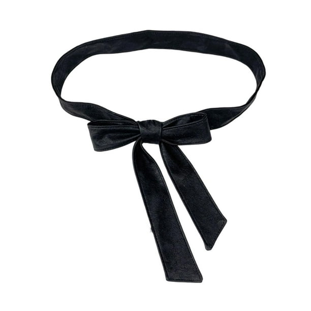 Cinturón de abrigo para mujer, 175 cm x 4 cm, versátil, para chaqueta, suéter y vestido. Negro