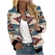 thumbnail image 1 of Chaquetas y abrigos casuales sin capucha de manga larga para mujer Sudadera holgada de manga larga con cremallera Chaqueta informal de béisbol de punto grueso Chaqueta de poliéster para mujer, 1 of 5