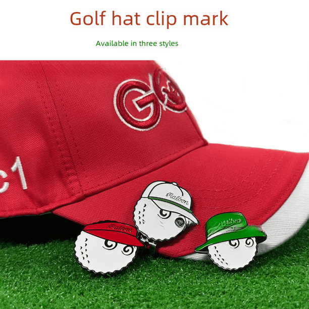 Clip magnético para gorra de golf MARK, clip para gorra de metal MARK, clip para gorra de moneda redonda con clip, bola verde MARK, moda práctica