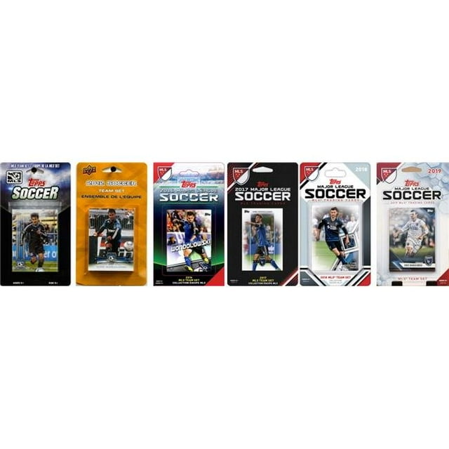 C&I Collectables EARTHQ619TS MLS San Jose Earthquakes 6 Different Licensed Trading Card Team Set