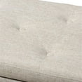 thumbnail image 6 of Baxton Studio Hannah Modern and Contemporary Beige Fabric Upholstered Button-Tufting Storage Ottoman Bench, 6 of 8