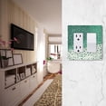 thumbnail image 5 of Yayeee Rocker Switch Wall Plate 1-Gang 4.6"x2.9" Home Decorative Outlet Cover, Green and White Pattern, 5 of 6
