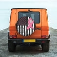 thumbnail image 6 of Susaid Ribbon Breast Cancer Awareness Print Water Proof Spare Tire Cover Wheel Tire Dust-proof Cover Fit Trailer, RV, SUV and Many Vehicle-15 inch, 6 of 6