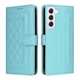 thumbnail image 2 of Compatible with Samsung Galaxy S21 FE Case, Premium Leather Wallet Book Case Magnetic Flip RFID Blocking Credit Card Holder Kickstand with Wrist Strap Shock Absorbing Case, Mint, 2 of 11