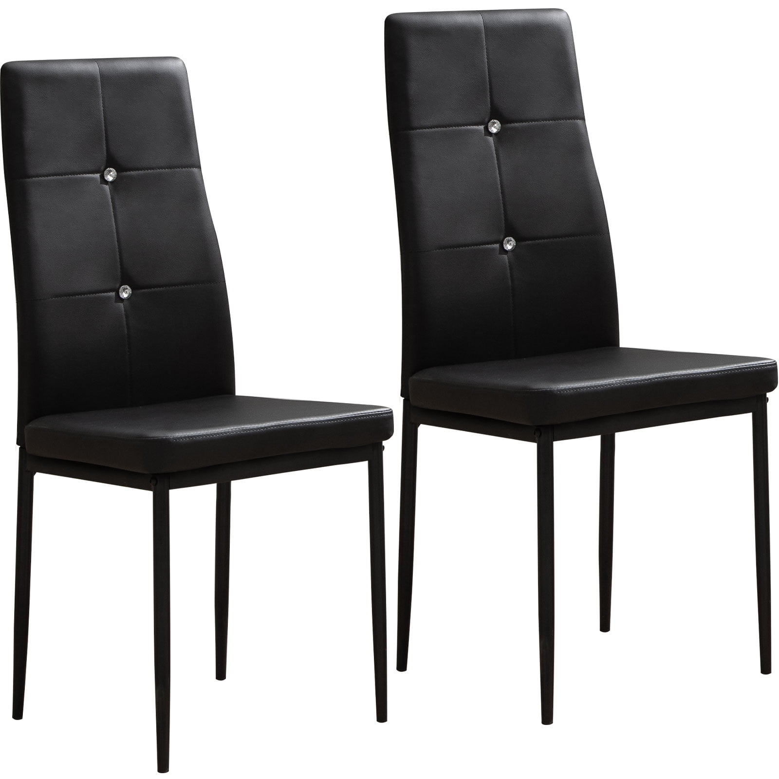 Omni House Dining Chairs Set of 2,Faux Leather Padded Seat Kitchen