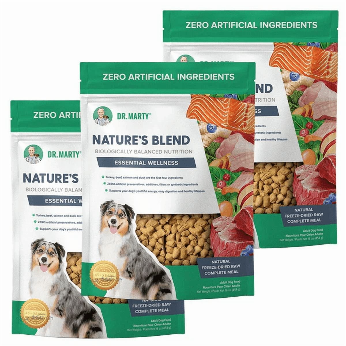 Dr. Marty Nature's Blend Essential Wellness, Freeze Dried Dog Food, 6 oz (Trial Size)