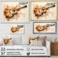 thumbnail image 4 of Designart "Earthy Brown Simplicity Of Guitar II" Music Wall Decor, 4 of 7
