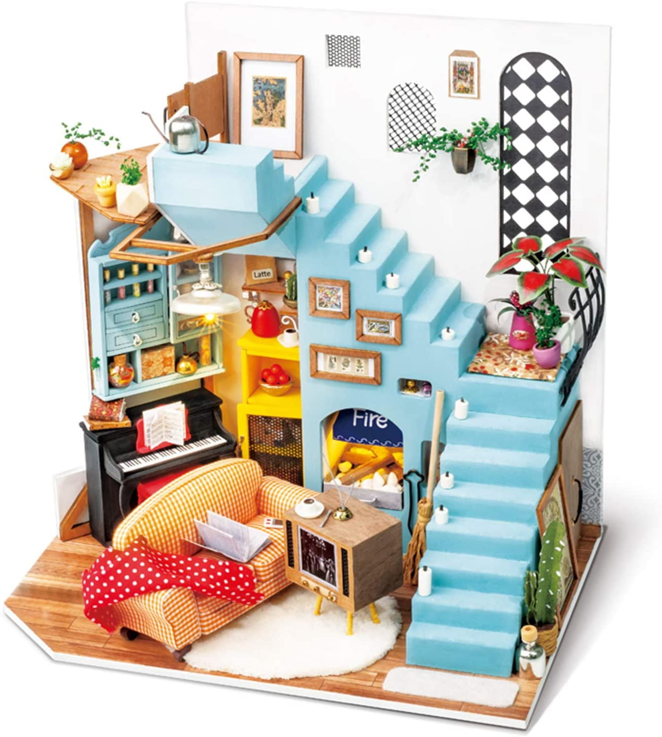 Rolife DIY Dollhouse Furniture Miniature Shop House Model Toy for Teens Adult 
